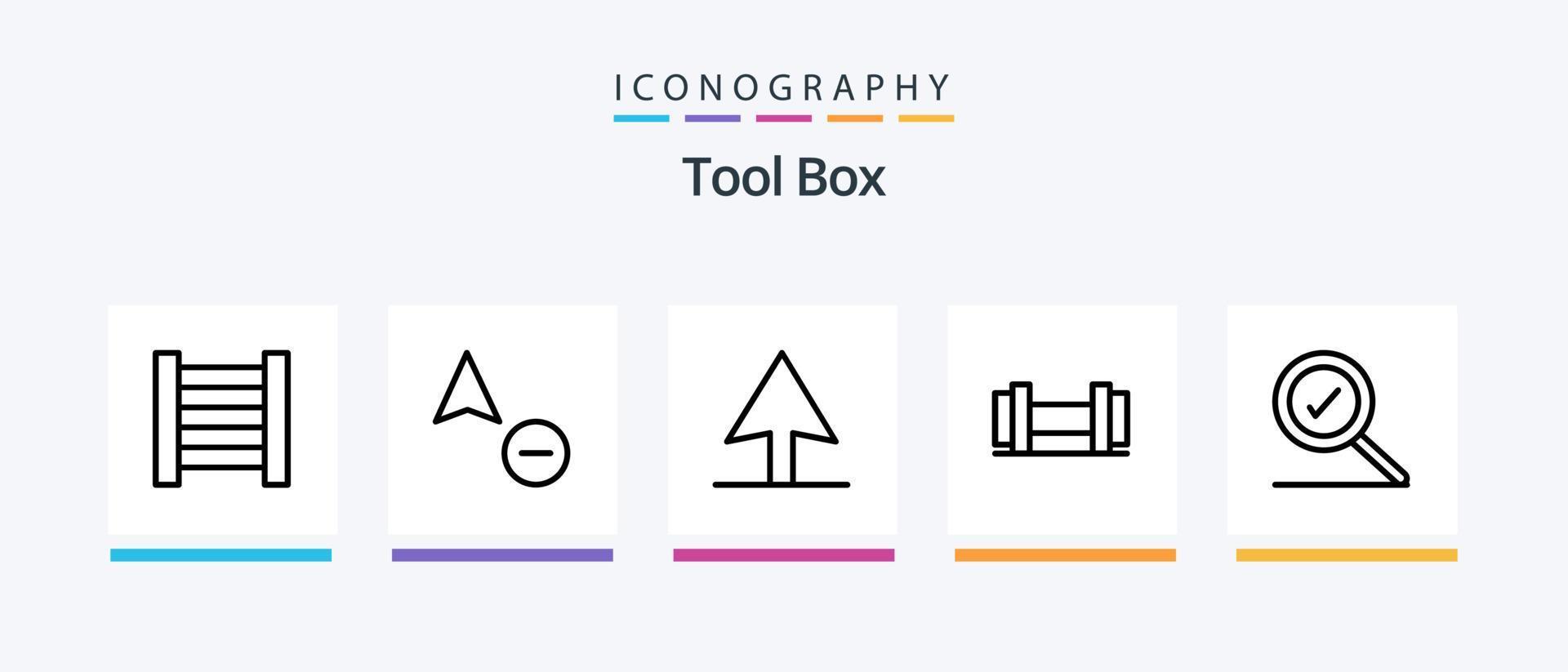 outils ligne 5 pack d'icônes comprenant. coudre. . conception d'icônes créatives vecteur