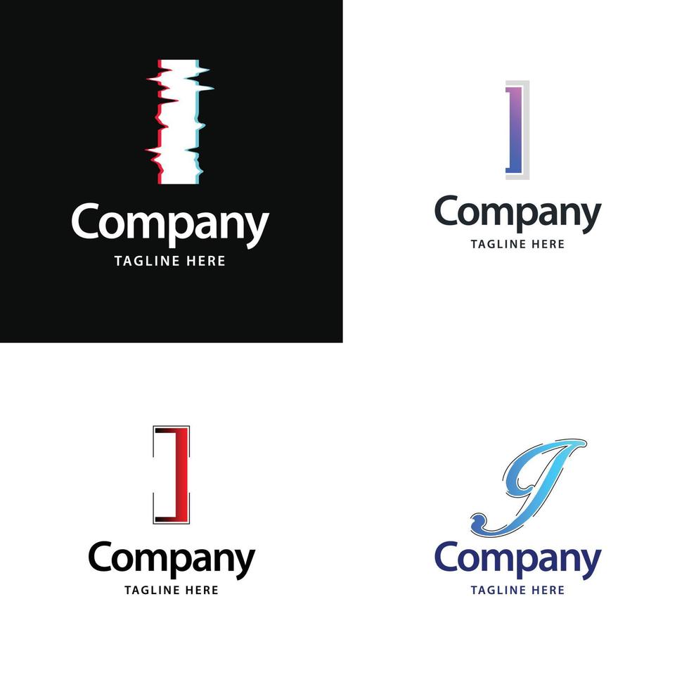 lettre i grand logo pack design création de logos modernes créatifs pour votre entreprise vecteur