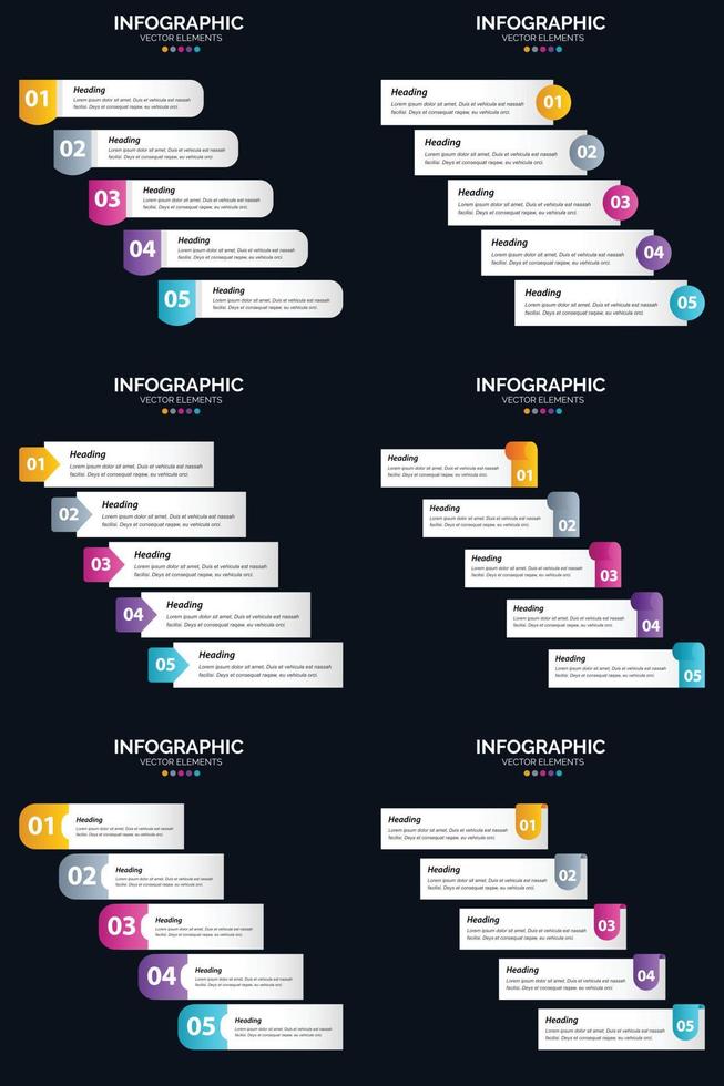 ajoutez un intérêt visuel à votre présentation avec des infographies vectorielles vecteur