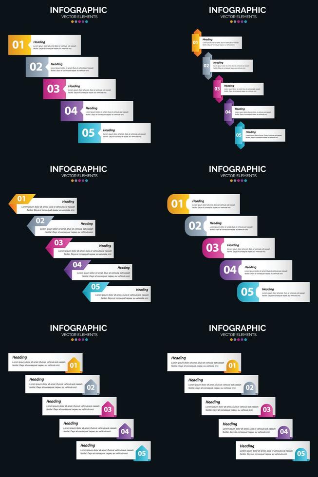 utilisez des infographies vectorielles pour présenter efficacement vos idées d'entreprise vecteur