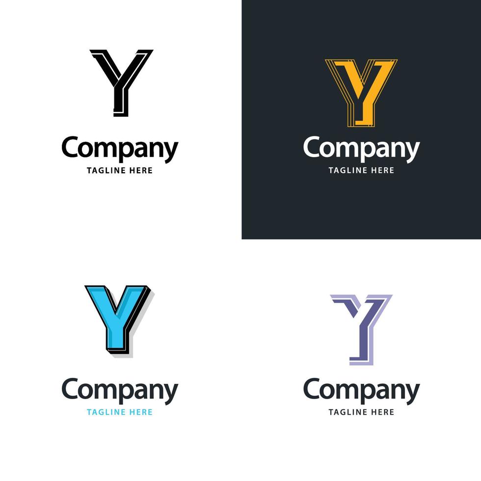 lettre y grand logo pack design création de logos modernes créatifs pour votre entreprise vecteur