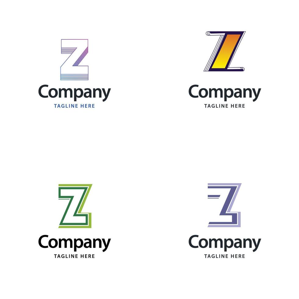 lettre z grand logo pack design création de logos modernes créatifs pour votre entreprise vecteur