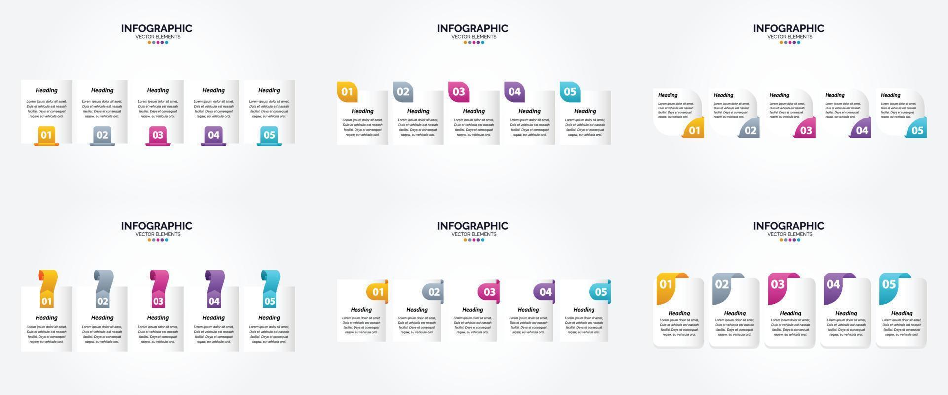 utilisez cet ensemble d'infographies d'illustration vectorielle pour faire de votre publicité dans des brochures. dépliants. et les magazines se démarquent. vecteur