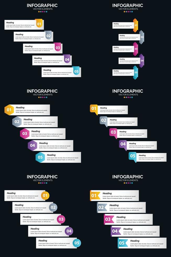 ajoutez un attrait visuel à votre présentation avec des infographies vectorielles. vecteur