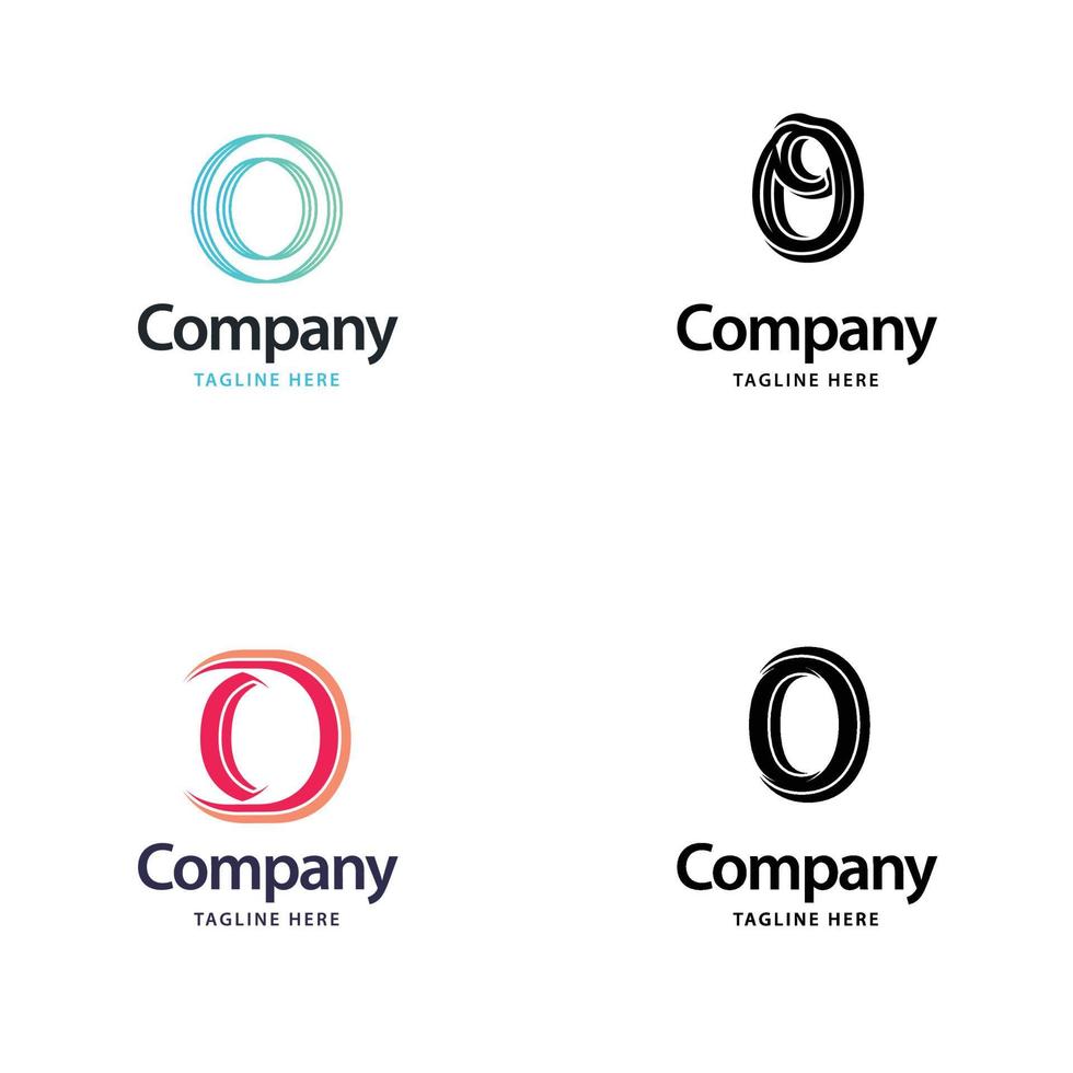 lettre o grand logo pack design création de logos modernes créatifs pour votre entreprise vecteur