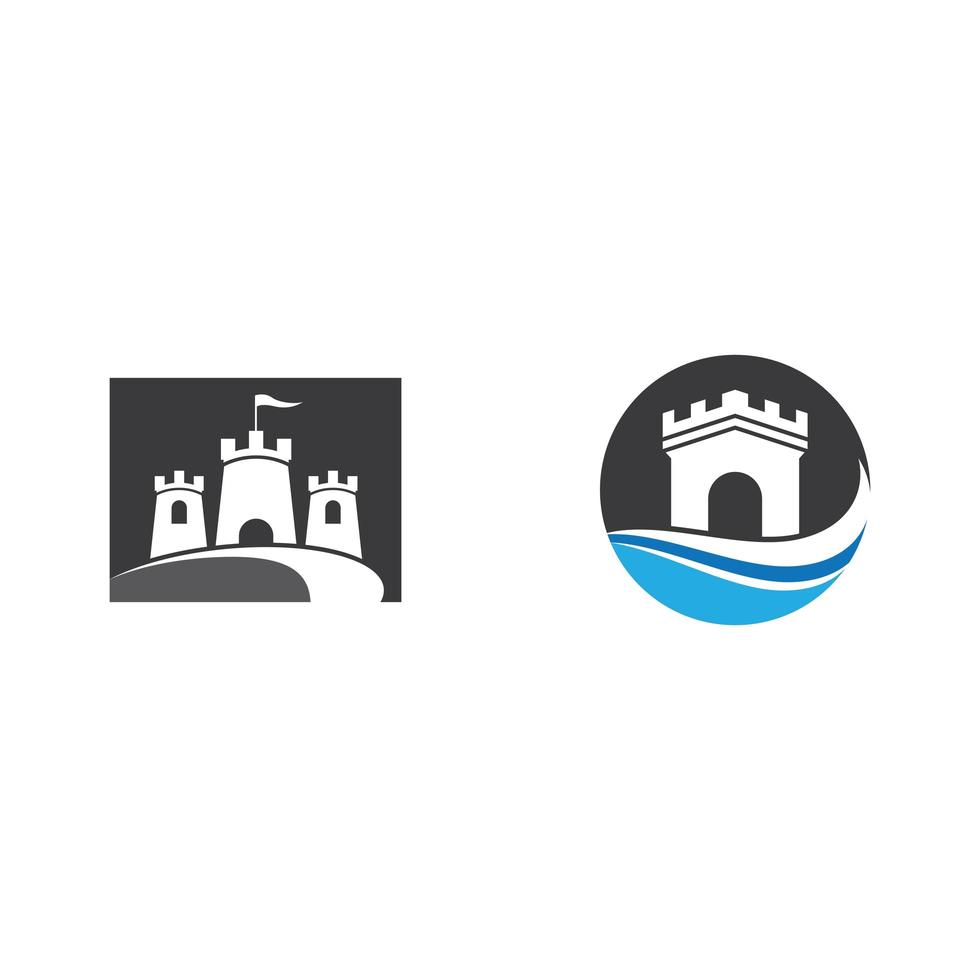 images du logo du château vecteur