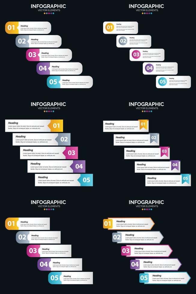 ajoutez une touche professionnelle à votre présentation d'entreprise avec des infographies vectorielles vecteur