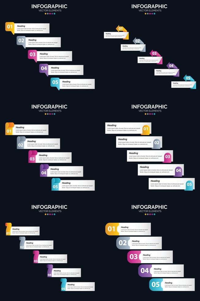 améliorez votre présentation avec des infographies vectorielles et des diagrammes cycliques vecteur