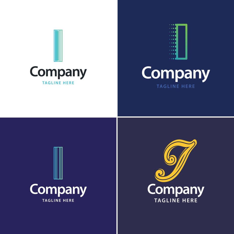 lettre i grand logo pack design création de logos modernes créatifs pour votre entreprise vecteur