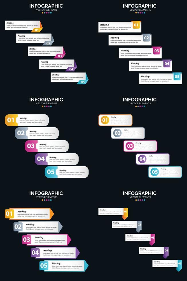 faites ressortir votre présentation avec des infographies vectorielles vecteur