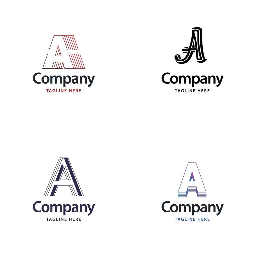 lettre un grand logo pack design création de logos modernes créatifs pour votre entreprise vecteur