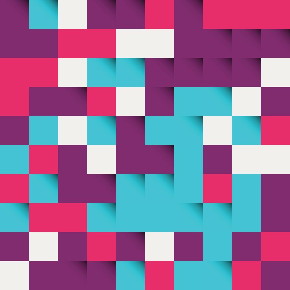fond vectoriel de carrés abstraits violets et turquoises pour les affiches. dépliants. et couvertures