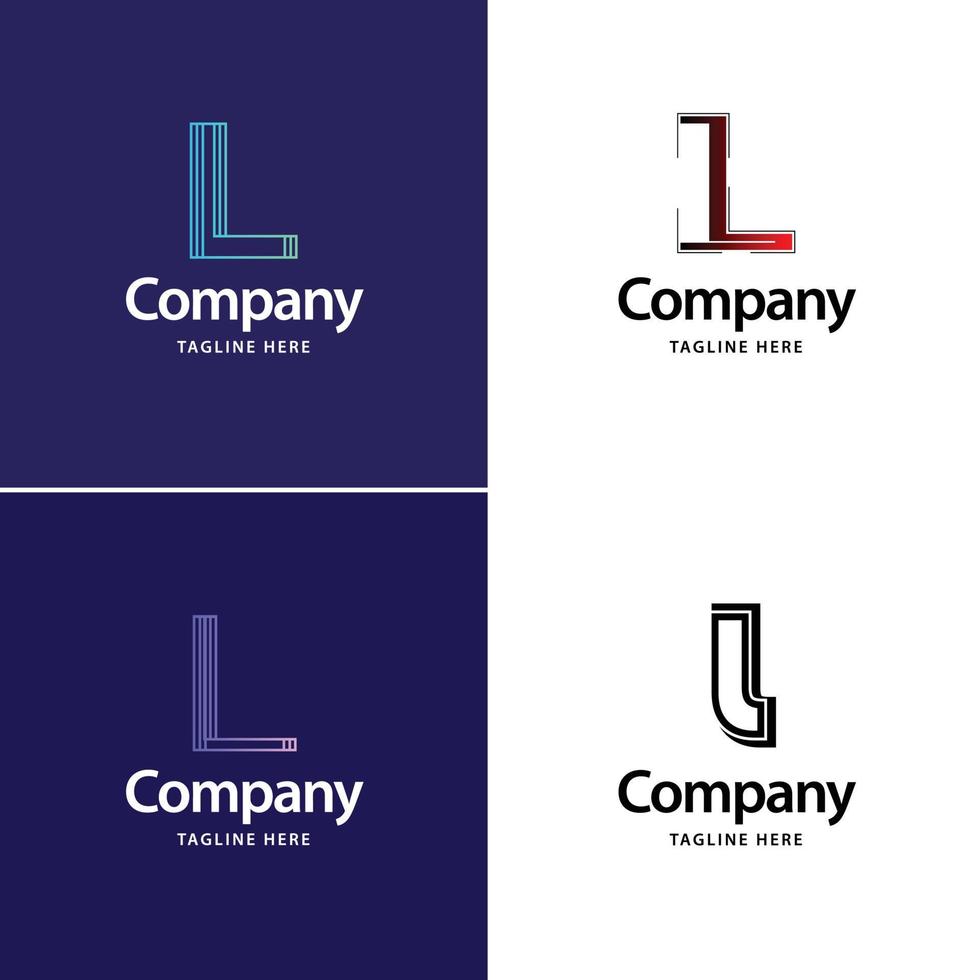 lettre l grand logo pack design création de logos modernes créatifs pour votre entreprise vecteur