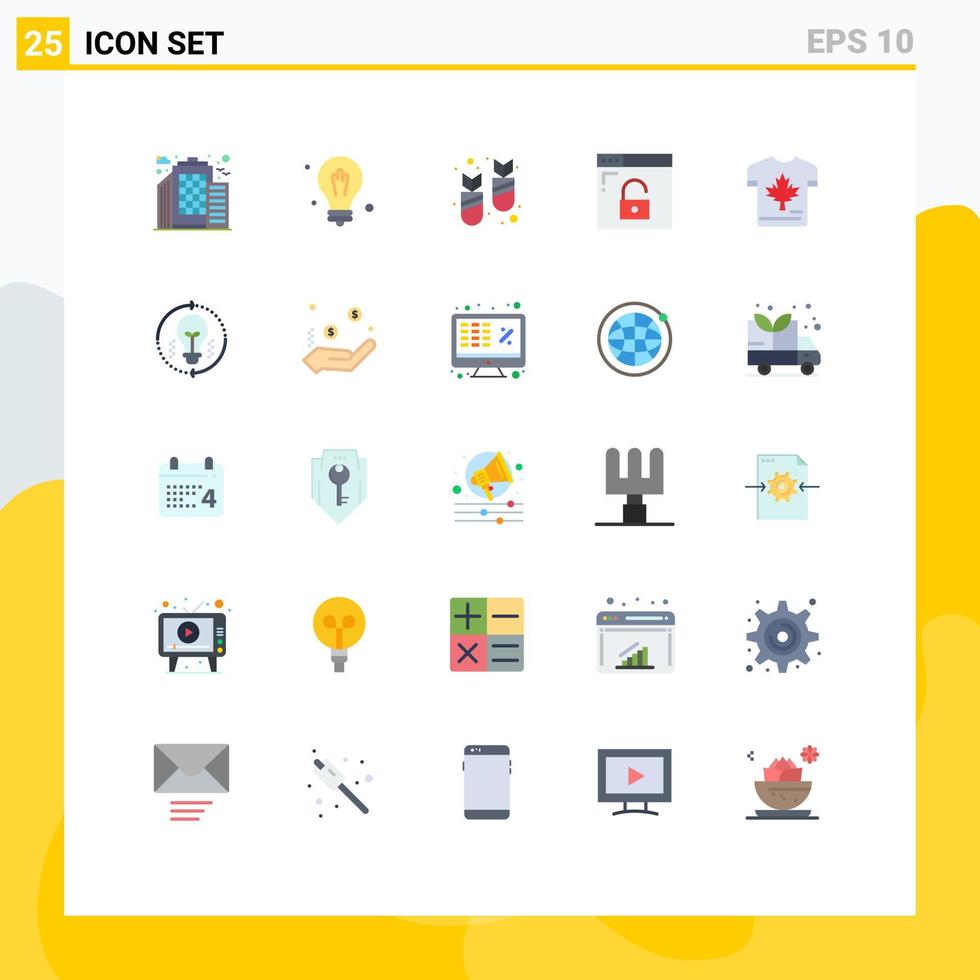 interface mobile ensemble de couleurs plates de 25 pictogrammes d'éléments de conception vectoriels modifiables de confidentialité chemise ddos automne feuille vecteur