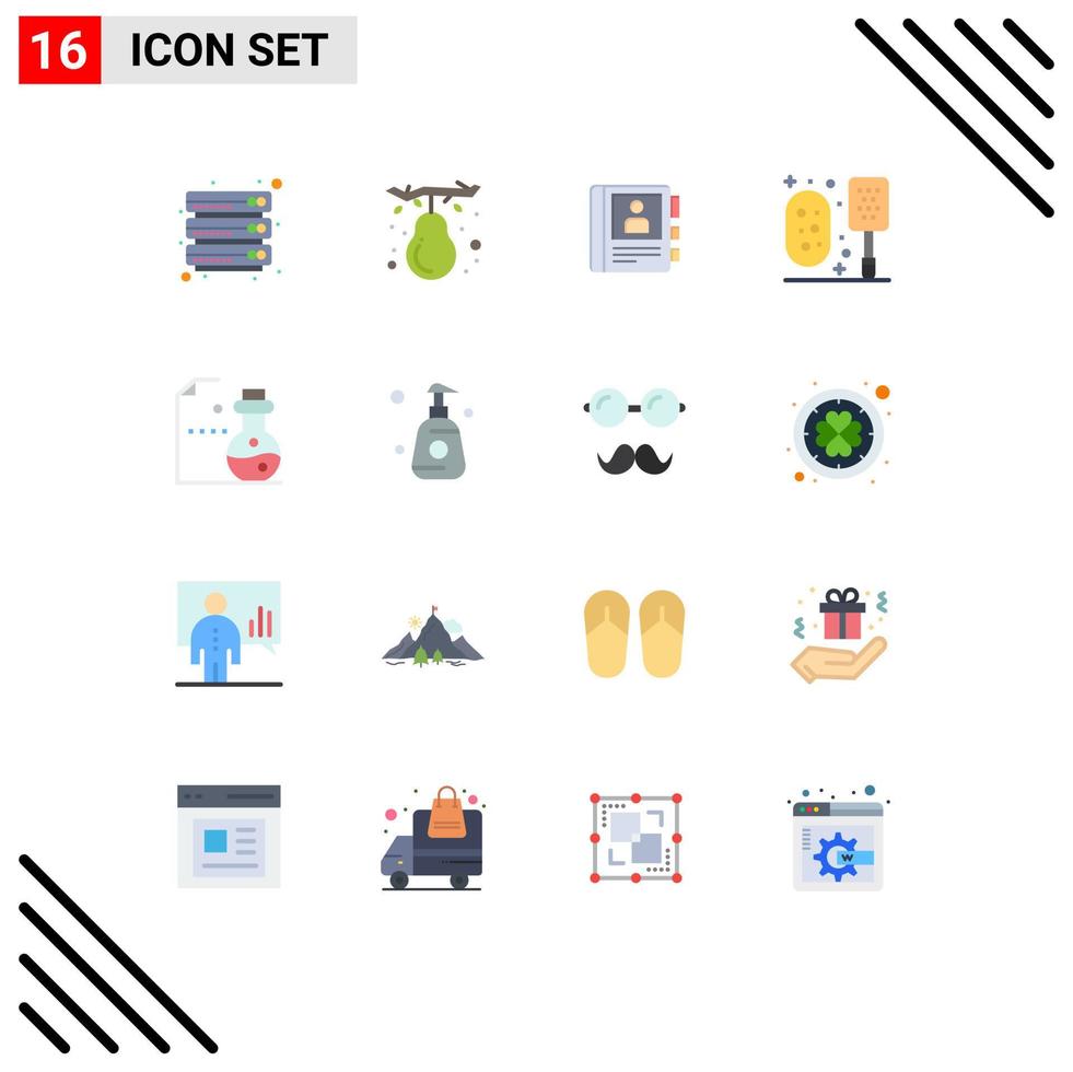 pack d'icônes vectorielles stock de 16 signes et symboles de ligne pour flacons douche téléphone gommage bain pack modifiable d'éléments de conception de vecteur créatif