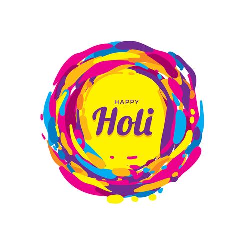 Joyeux Holi vecteur de voeux