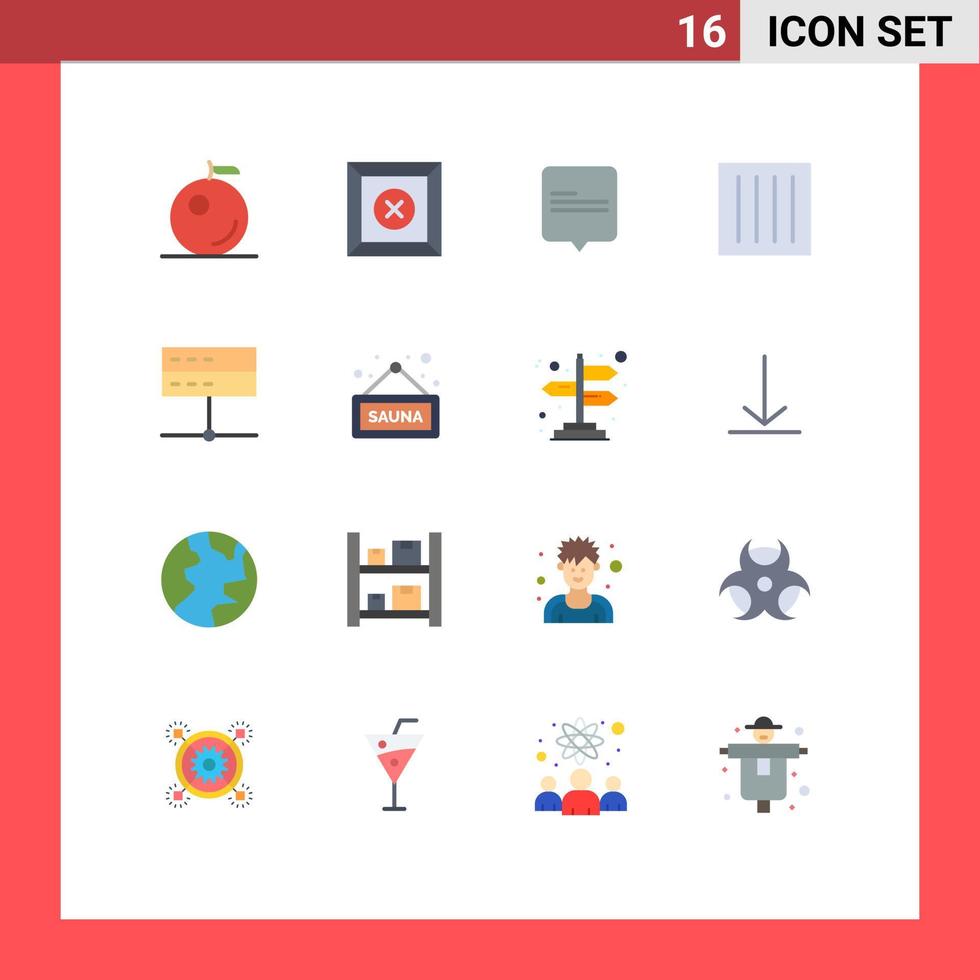 16 icônes créatives signes et symboles modernes des dispositifs de signalisation soins données blanchisserie pack modifiable d'éléments de conception de vecteur créatif