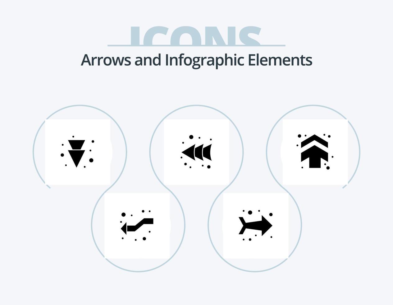 pack d'icônes de glyphe de flèche 5 conception d'icônes. . en haut. bas. flèches. rembobiner vecteur