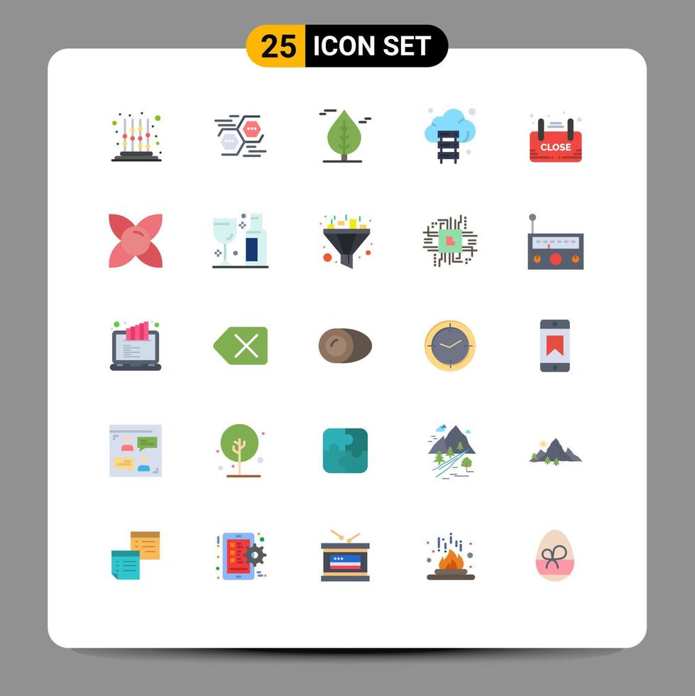 pack d'icônes vectorielles stock de 25 signes et symboles de ligne pour les éléments de conception vectoriels modifiables de nuage de stockage numérique de technologie de carte vecteur