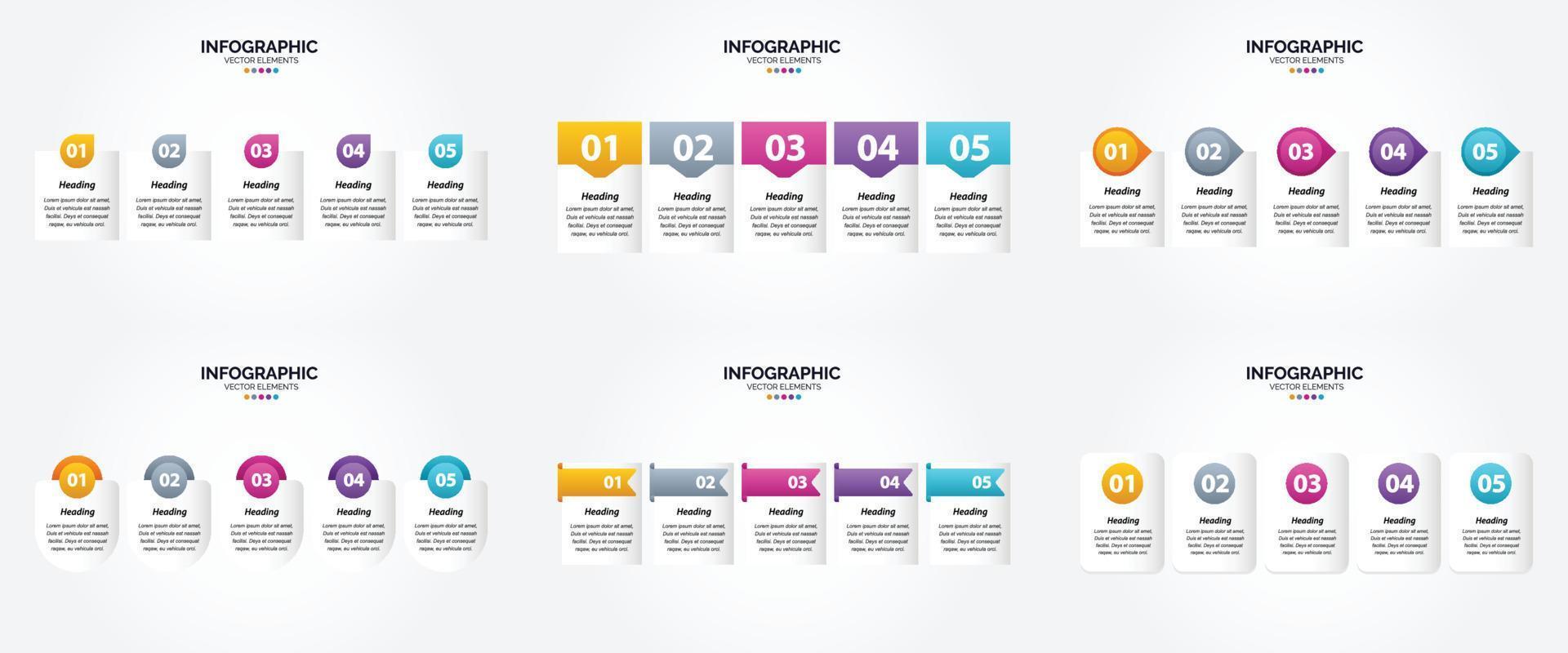 utilisez ces illustrations vectorielles pour créer des infographies uniques pour la publicité. dépliants. dépliants. et revues. vecteur