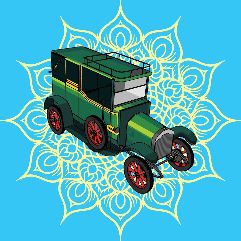 illustration d & # 39; une voiture rétro vecteur