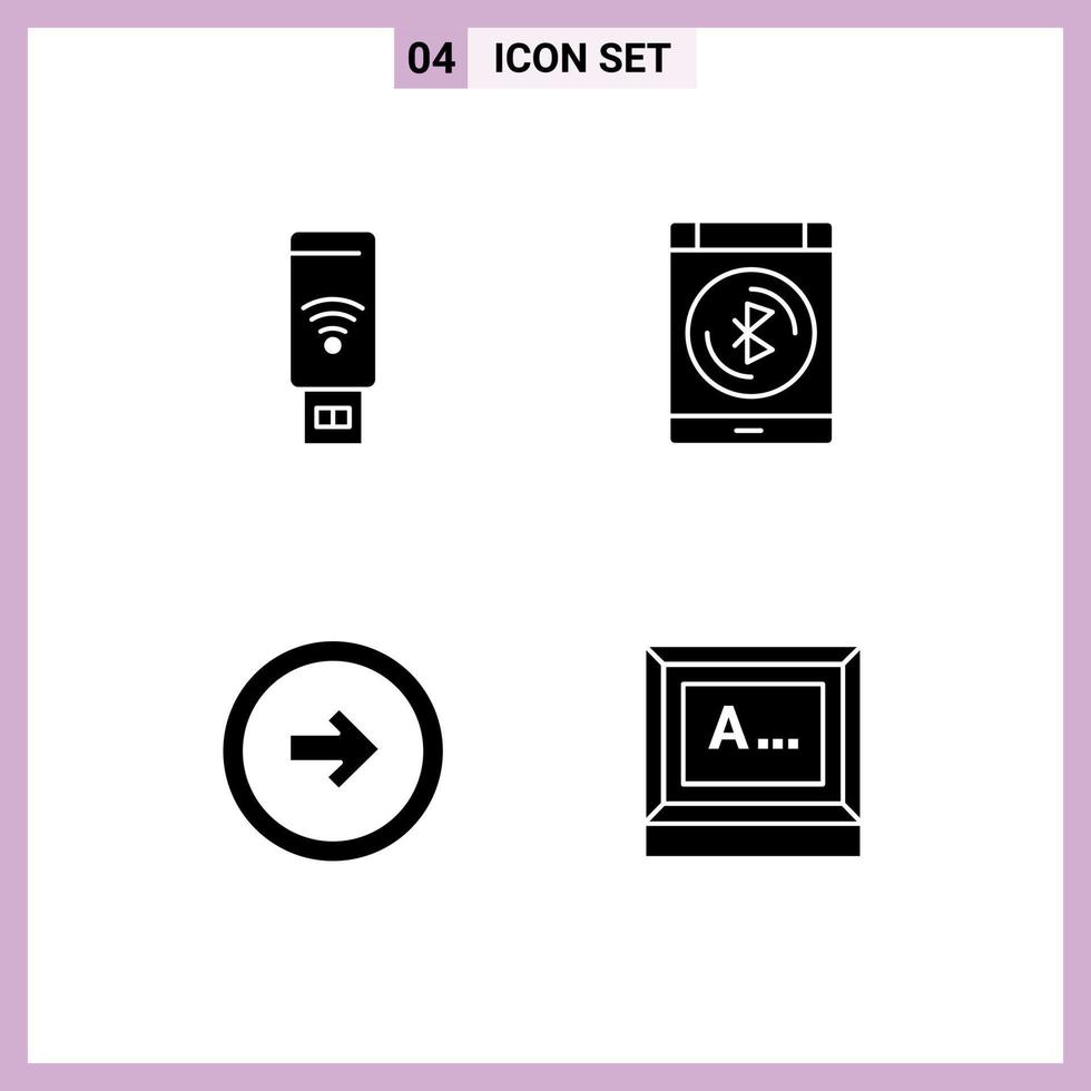 icônes créatives signes et symboles modernes de données de signal de bouton usb interface utilisateur éléments de conception vectoriels modifiables vecteur