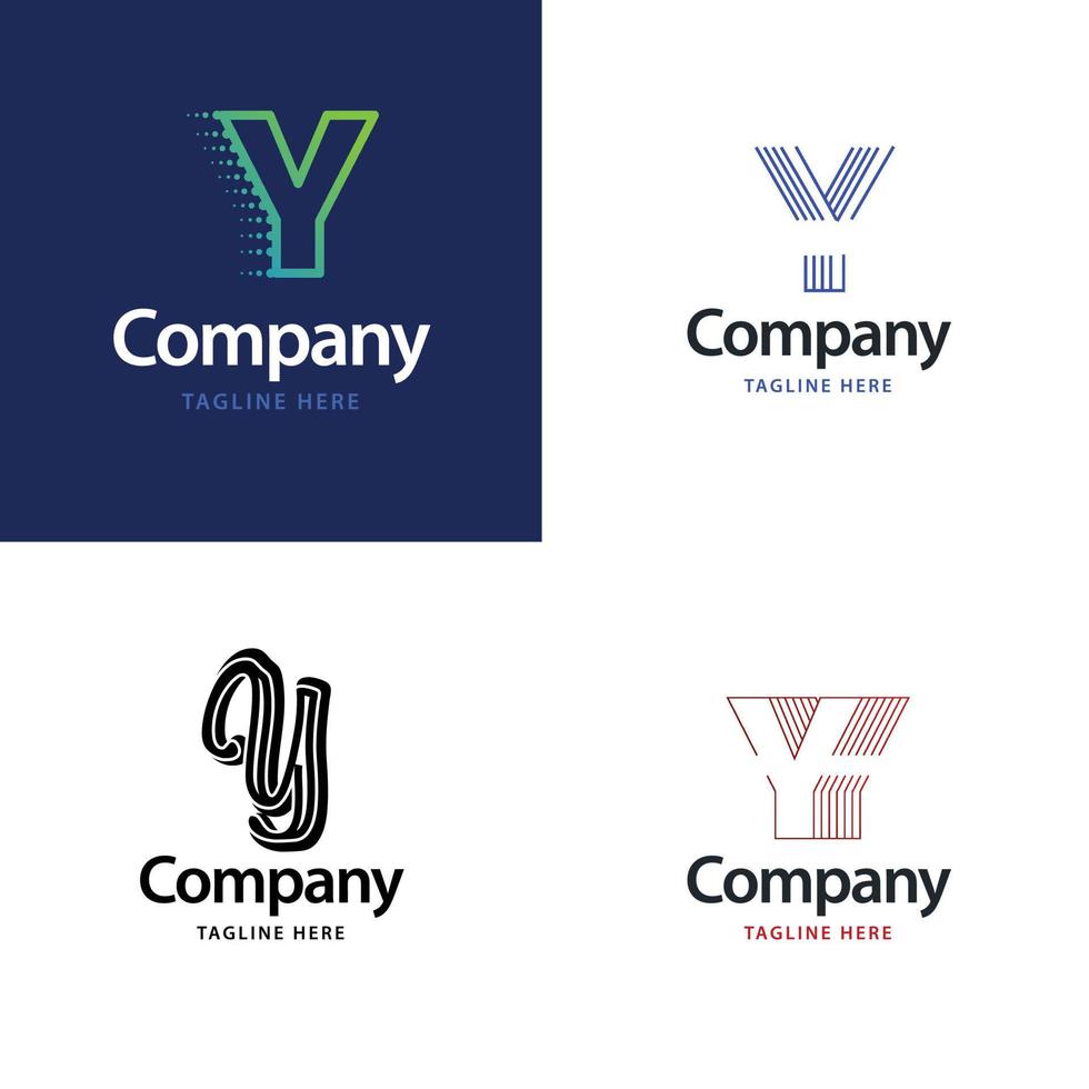 lettre y grand logo pack design création de logos modernes créatifs pour votre entreprise vecteur