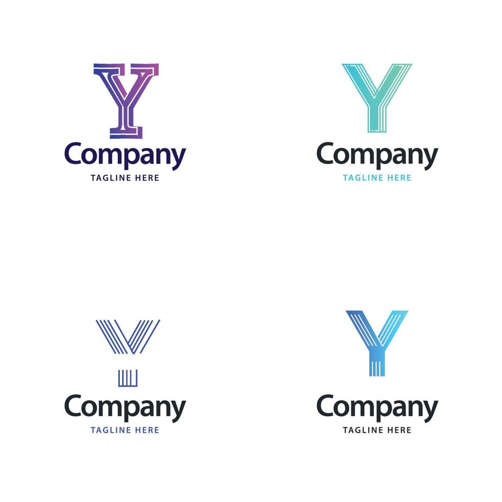 lettre y grand logo pack design création de logos modernes créatifs pour votre entreprise vecteur