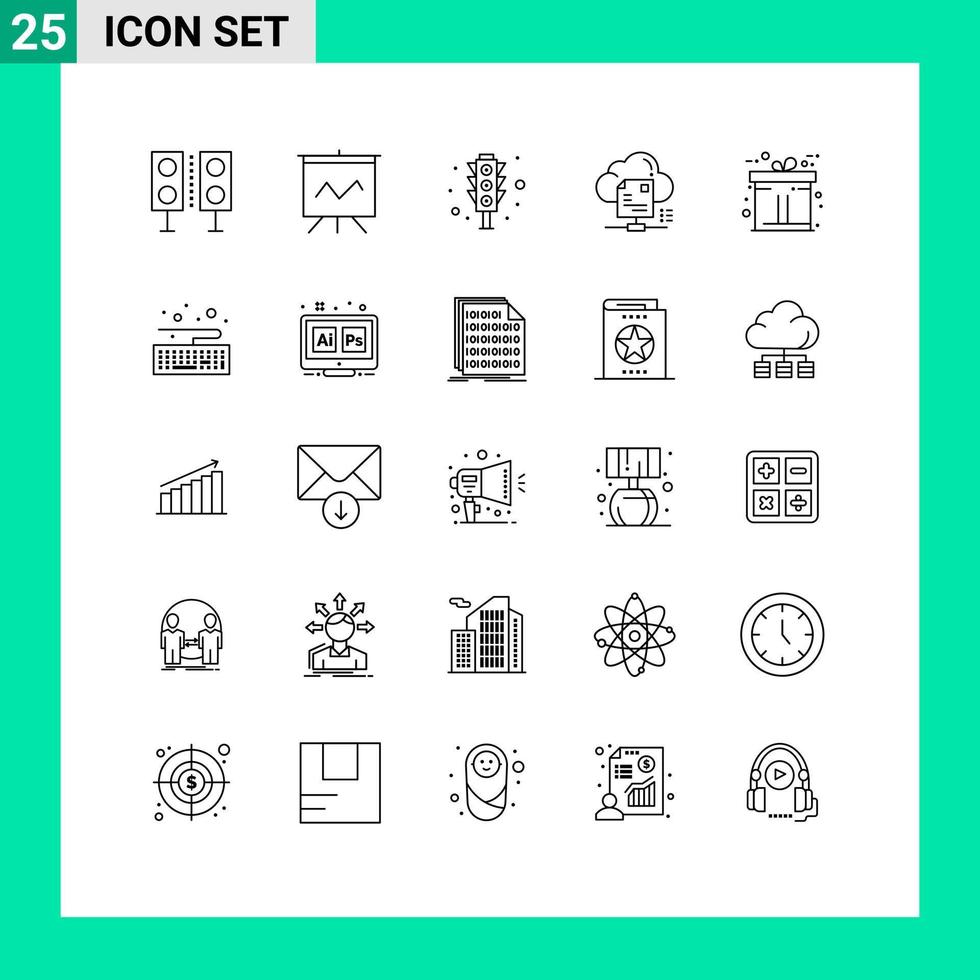 concept de 25 lignes pour les sites Web mobiles et les applications black friday cloud signal fichier en ligne éléments de conception vectoriels modifiables vecteur