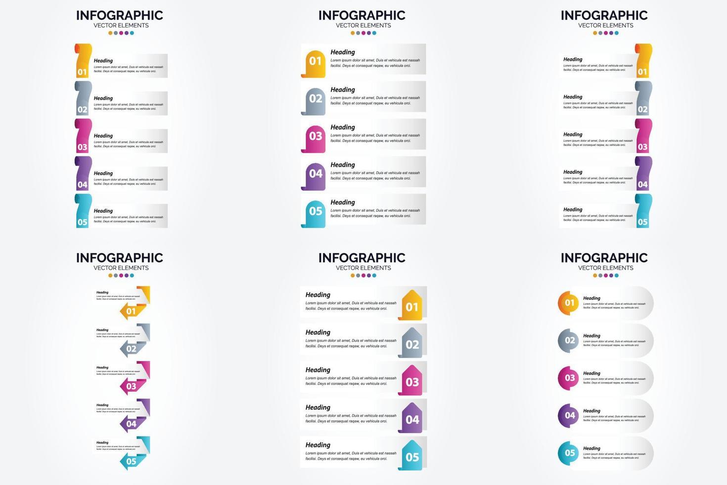 cet ensemble d'illustrations vectorielles est parfait pour créer des infographies pour la publicité. dépliants. dépliants. et revues. vecteur