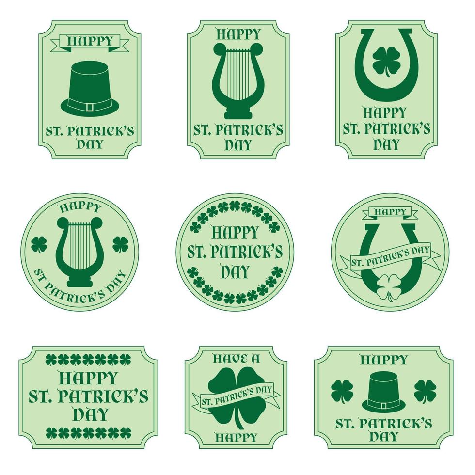 graphiques de pancartes de la saint patrick vecteur