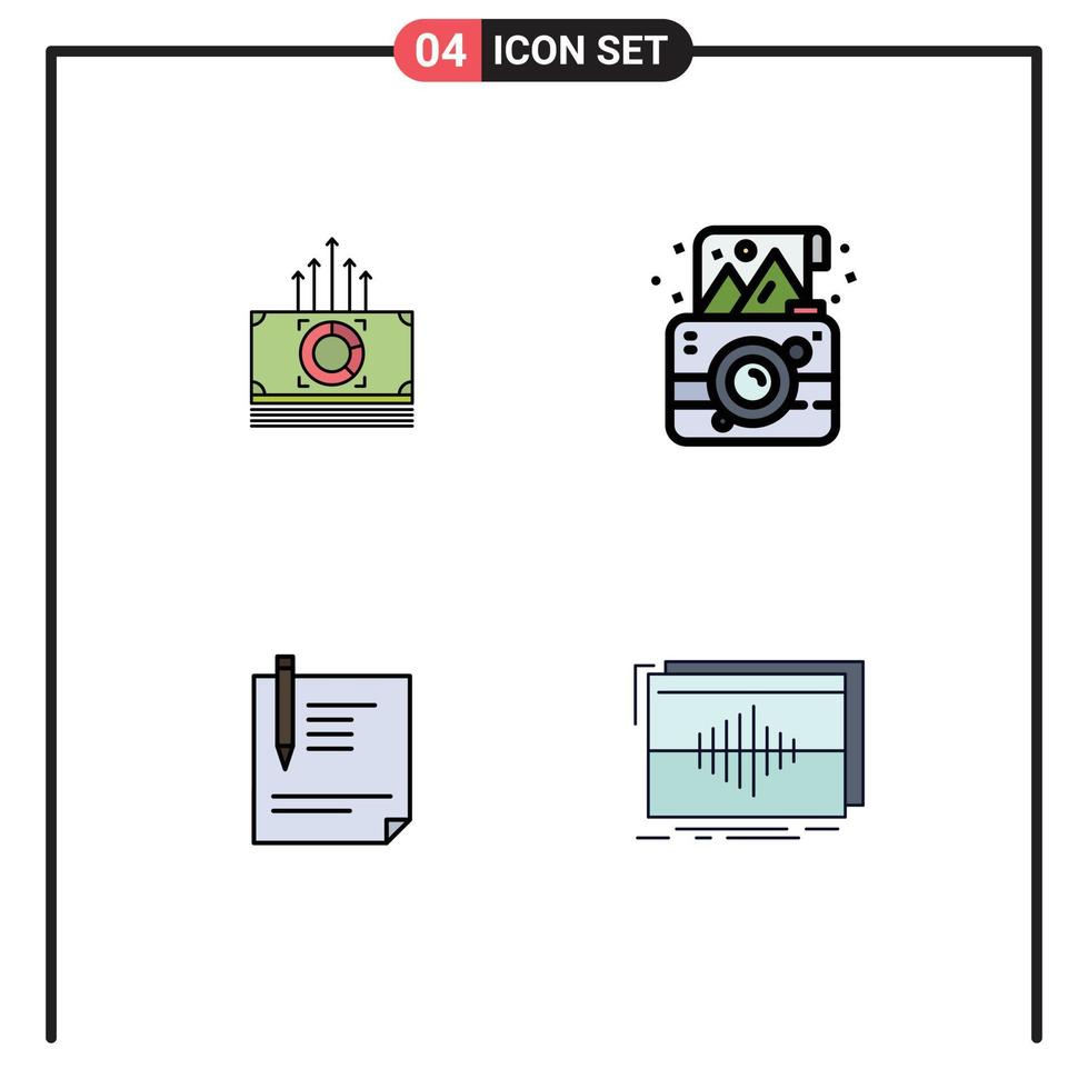 pack d'icônes vectorielles stock de 4 signes et symboles de ligne pour les éléments de conception vectoriels modifiables de fichier de partie de transfert de contrat d'argent vecteur