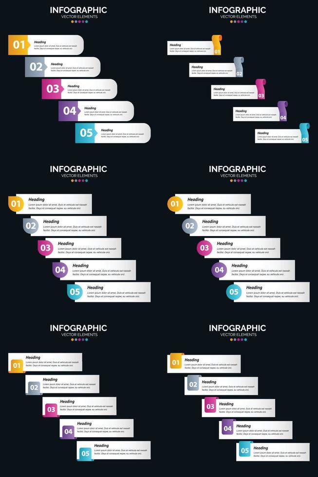 faites ressortir votre présentation avec notre pack d'infographies vectorielles. vecteur