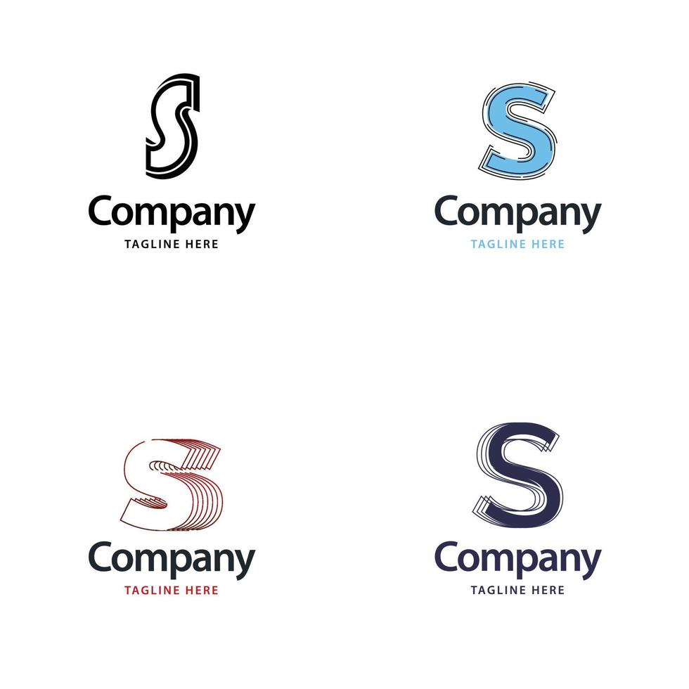 lettre s grand logo pack design création de logos modernes créatifs pour votre entreprise vecteur