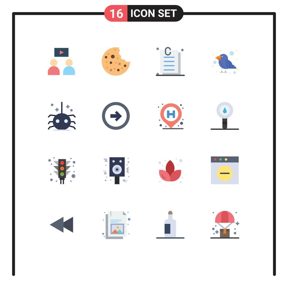 pack d'icônes vectorielles stock de 16 signes et symboles de ligne pour insecte bug en ligne perroquet sauvage pack modifiable d'éléments de conception de vecteur créatif