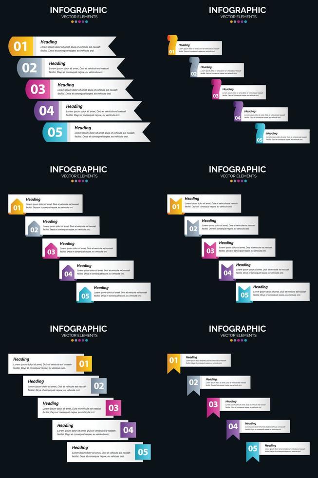 rendez votre présentation plus attrayante avec des infographies vectorielles et des chronologies vecteur