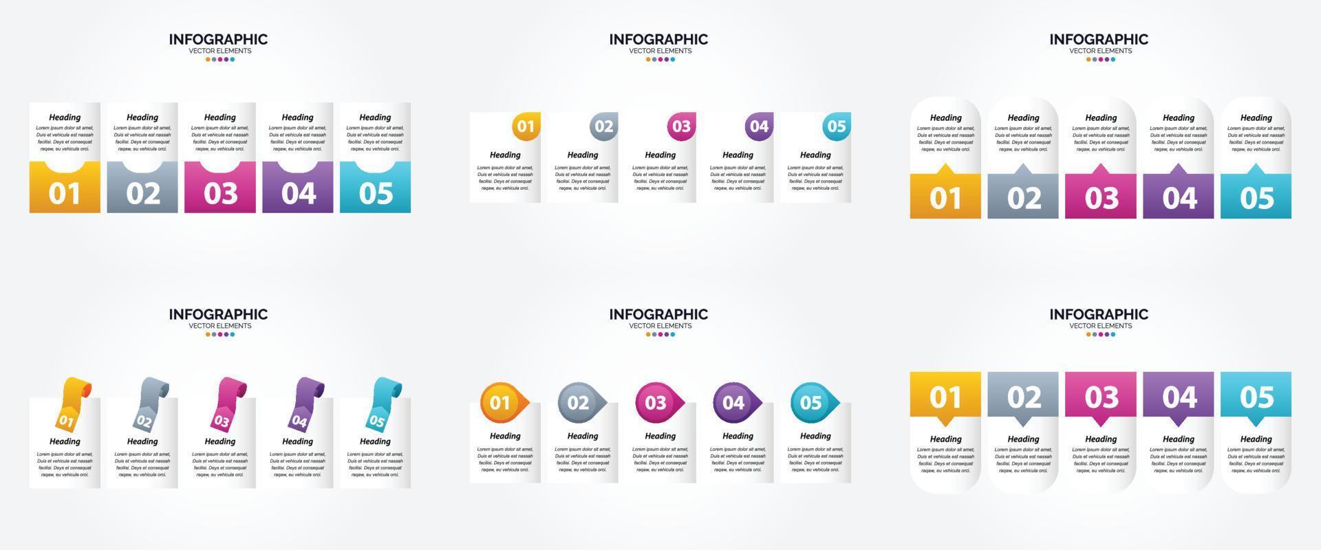 cet ensemble d'infographies d'illustration vectorielle est parfait pour la publicité dans une brochure. prospectus. ou magazine. vecteur