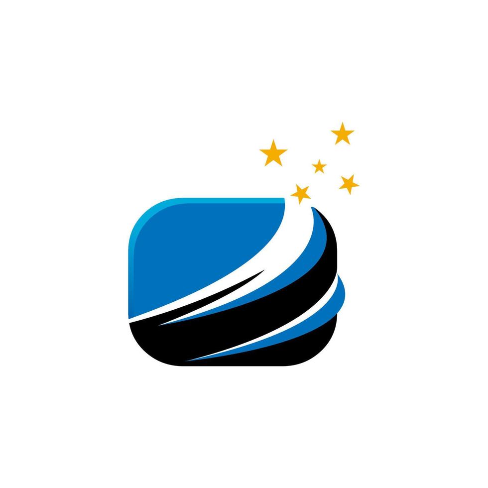 modèle de logo d'entreprise de cercle avec la couleur bleue et orange. vecteur