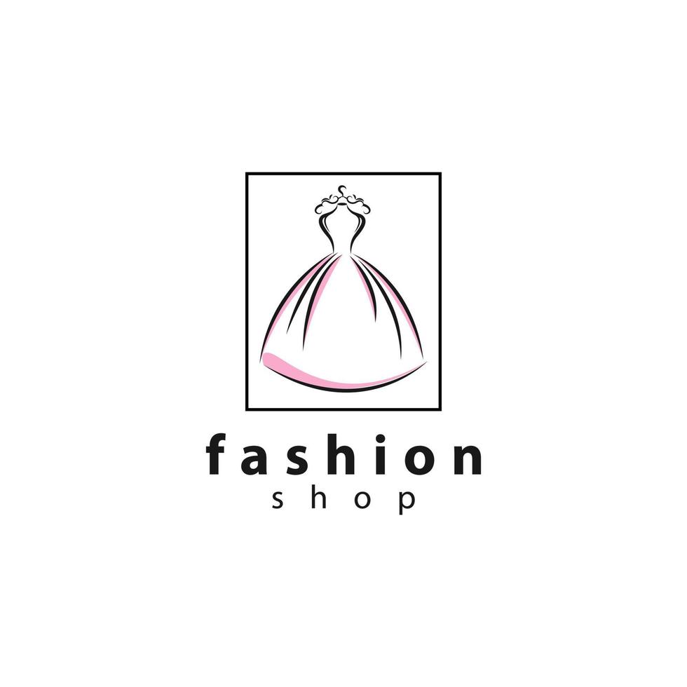boutique de mode glamour femme élégante silhouette logo design modèle vectoriel. icône de concept de logotype d'accessoires de bijoux d'espace négatif de dame. vecteur