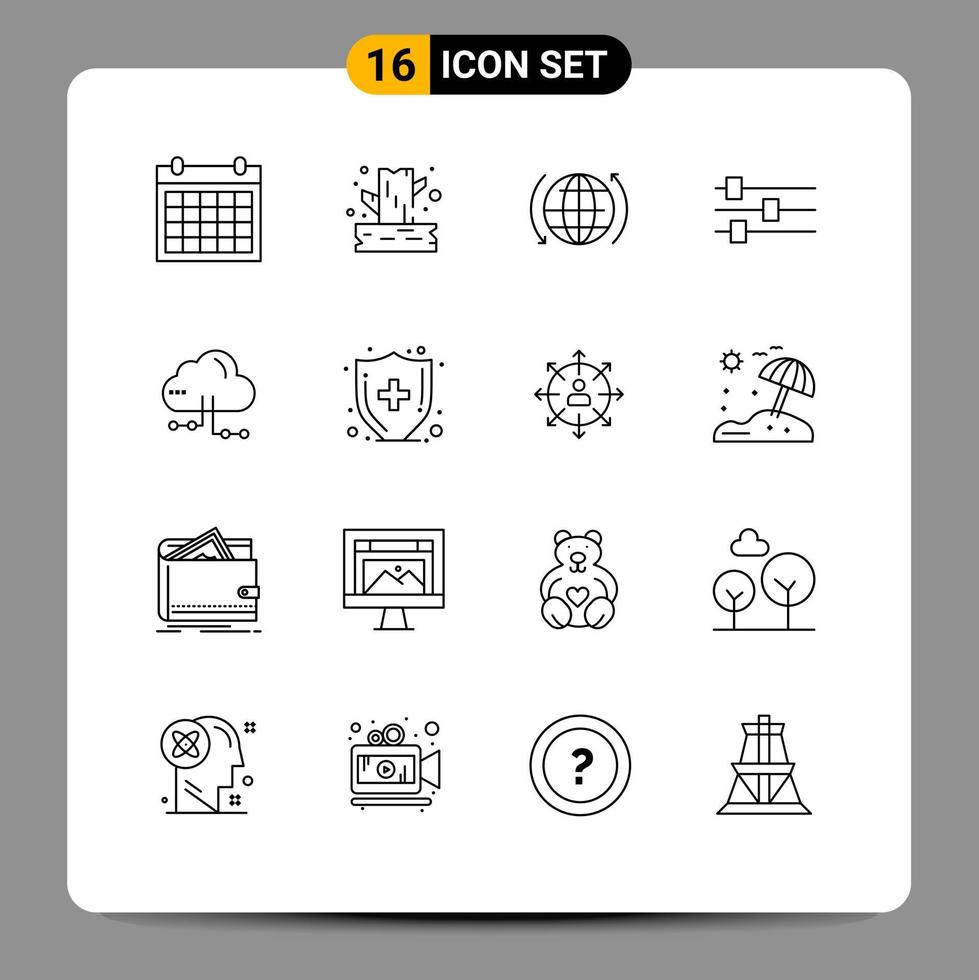 pack de 16 contours créatifs d'outils de partage bois modifier la flèche éléments de conception vectoriels modifiables vecteur