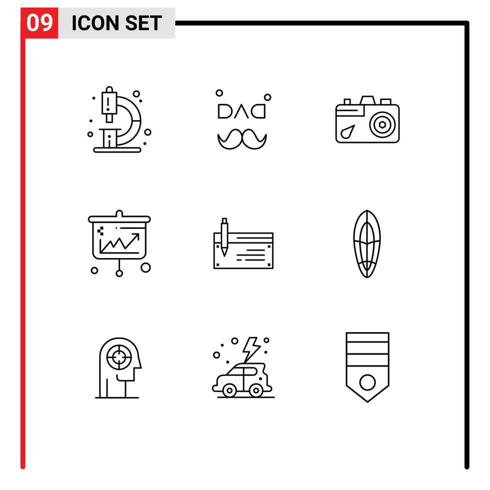 9 signes de contour universels symboles de l'économie bancaire flèches d'amour image éléments de conception vectoriels modifiables vecteur