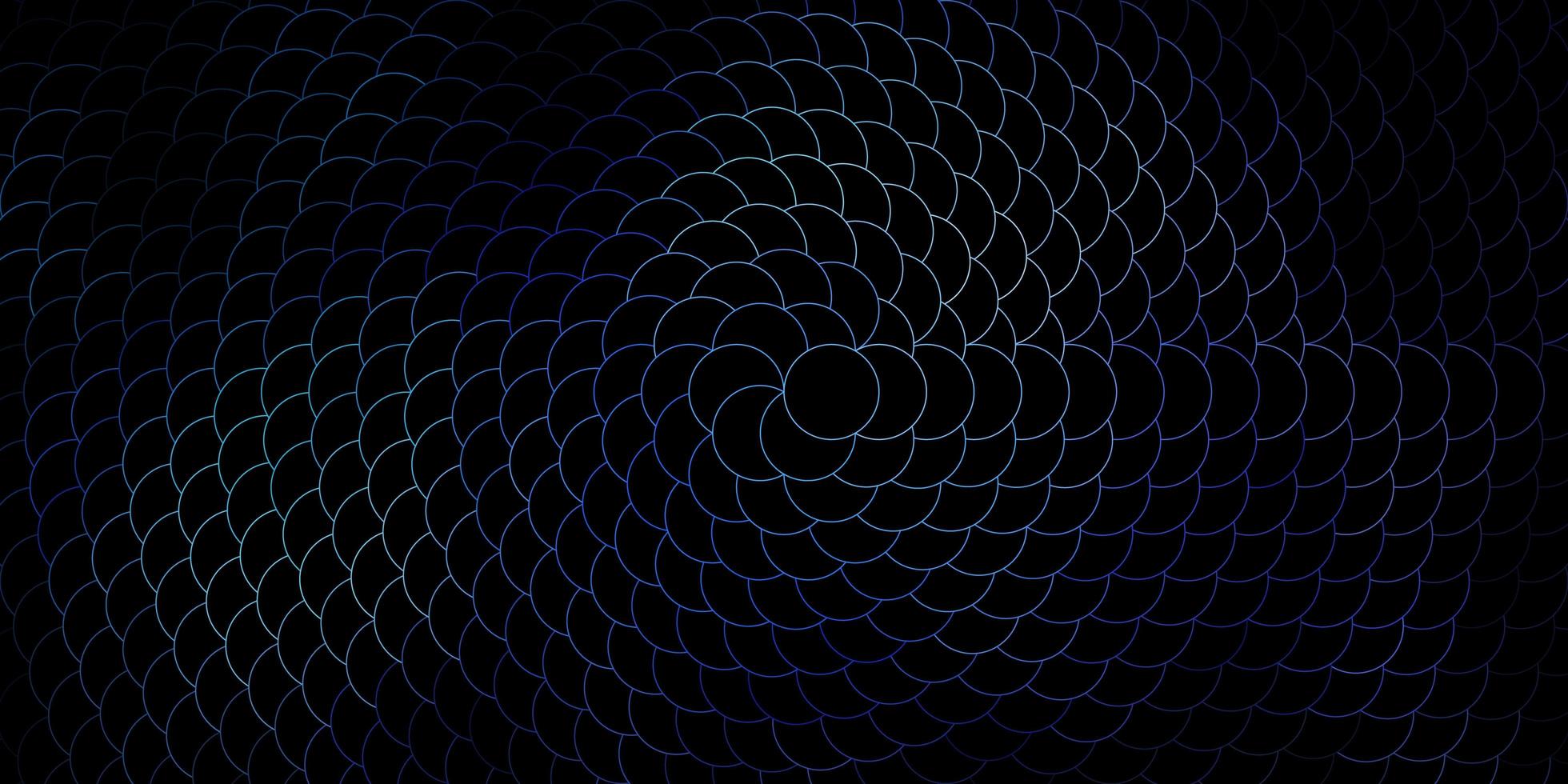 fond de vecteur bleu foncé avec des cercles.