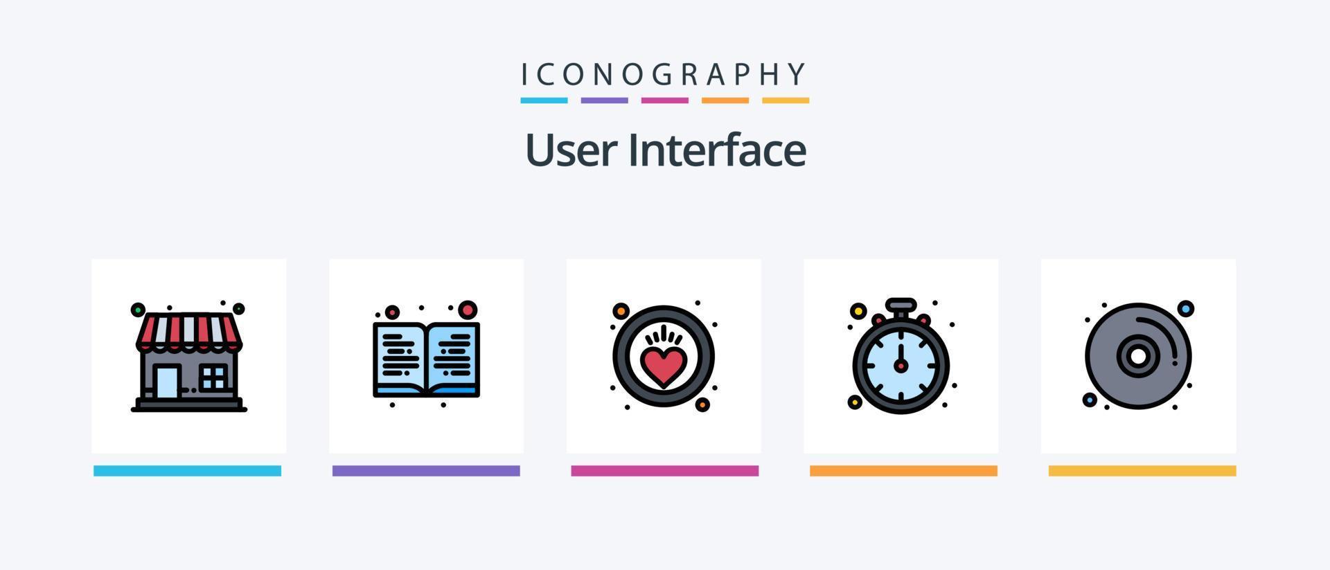 ligne d'interface utilisateur remplie de 5 packs d'icônes comprenant. disque. personnes. CD. Blog. conception d'icônes créatives vecteur