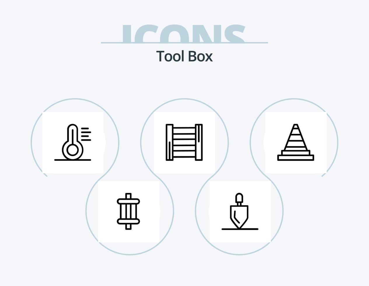 pack d'icônes de ligne d'outils 5 conception d'icônes. . réparation. . contrôle vecteur