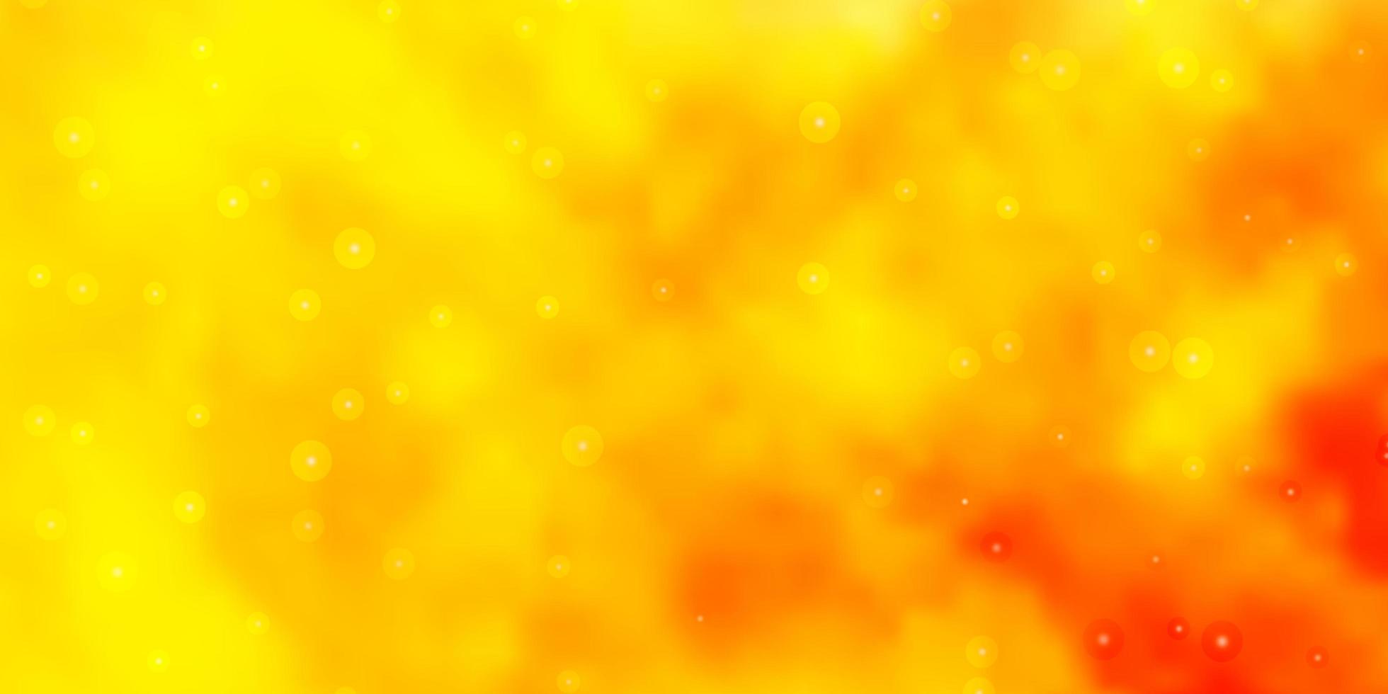 texture de vecteur orange clair avec de belles étoiles.