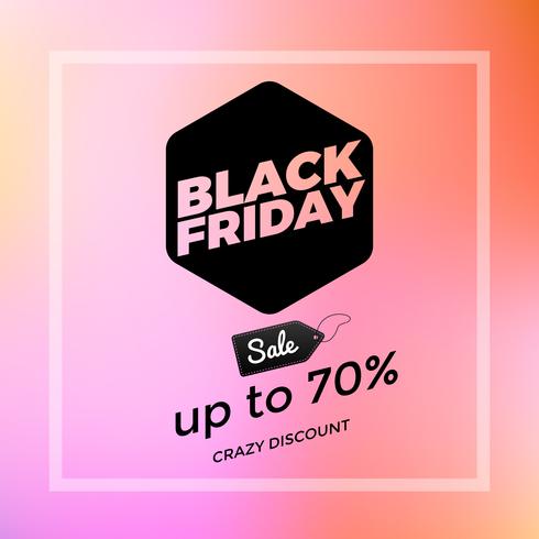 Black Friday aux couleurs vives vecteur