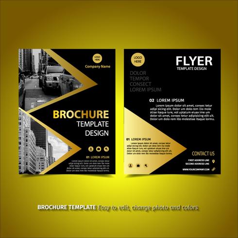 conception de brochure triangle vecteur