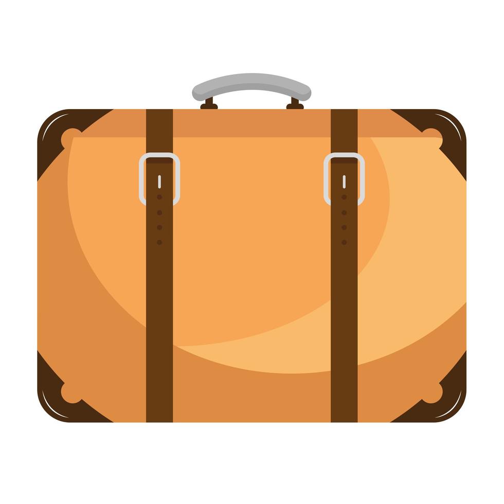 icône de style isolé valise voyage vecteur