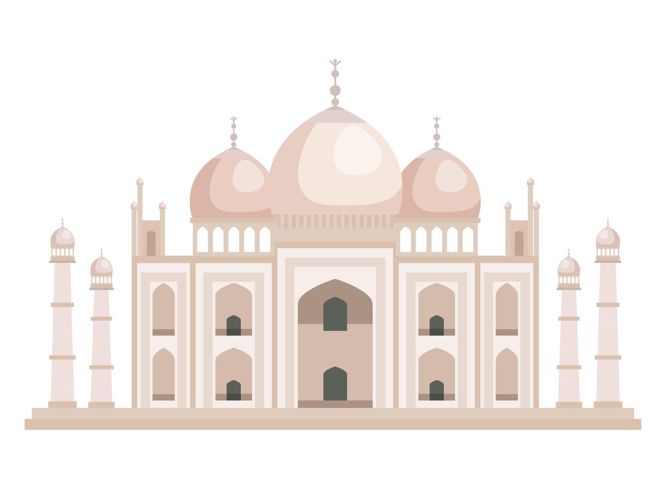 icône du bâtiment indien taj mahal vecteur