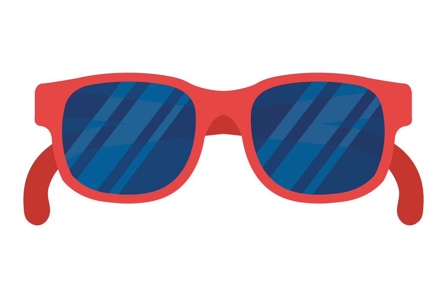 icône d'accessoire optique lunettes de soleil d'été vecteur